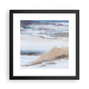 Pôster com moldura preta - Composição de inverno - 30x30 cm
