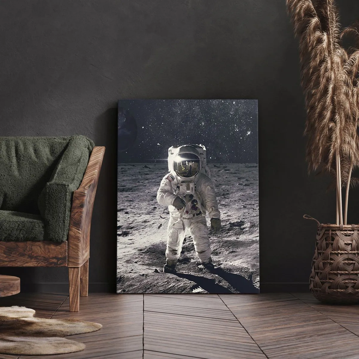 Quadro em tela - Saudações da Lua - 45x80 cm