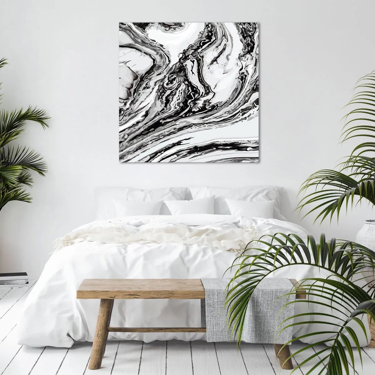 Quadro em tela - No princípio, era o caos - 40x40 cm