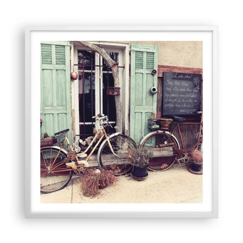 Pôster em moldura branca - Viva a província - 60x60 cm