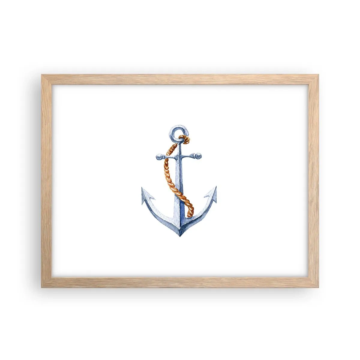 Pôster com moldura de carvalho claro - Ahoy aventura! - 40x30 cm