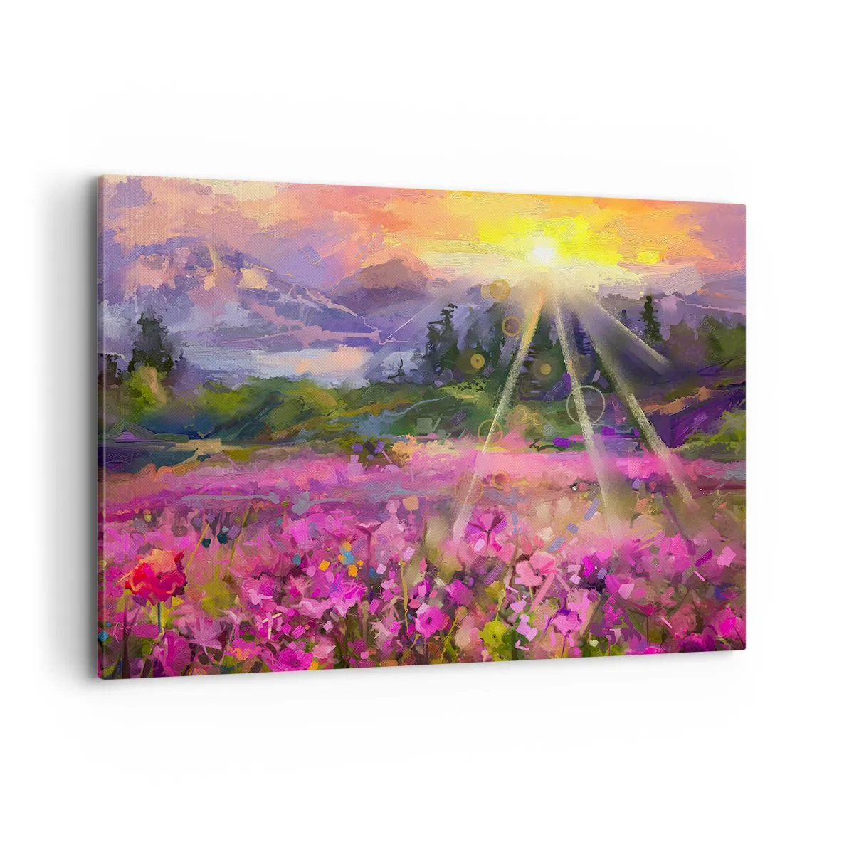 Quadro em tela - No vale sob os cuidados do sol - 100x70 cm