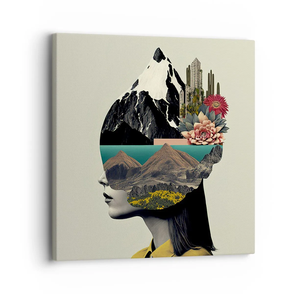 Quadro em tela - Mulher – sempre um mistério - 30x30 cm