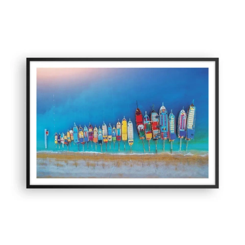 Pôster com moldura preta - Vista panorâmica - 91x61 cm