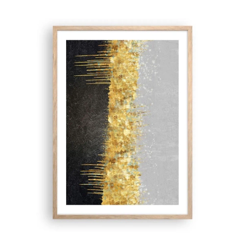 Pôster com moldura de carvalho claro - Para dentro e para cima - 50x70 cm