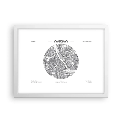Pôster em moldura branca - Anatomia de Varsóvia - 40x30 cm