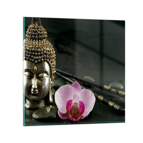 Quadro em vidro - Harmonia entre sabedoria e beleza - 70x70 cm