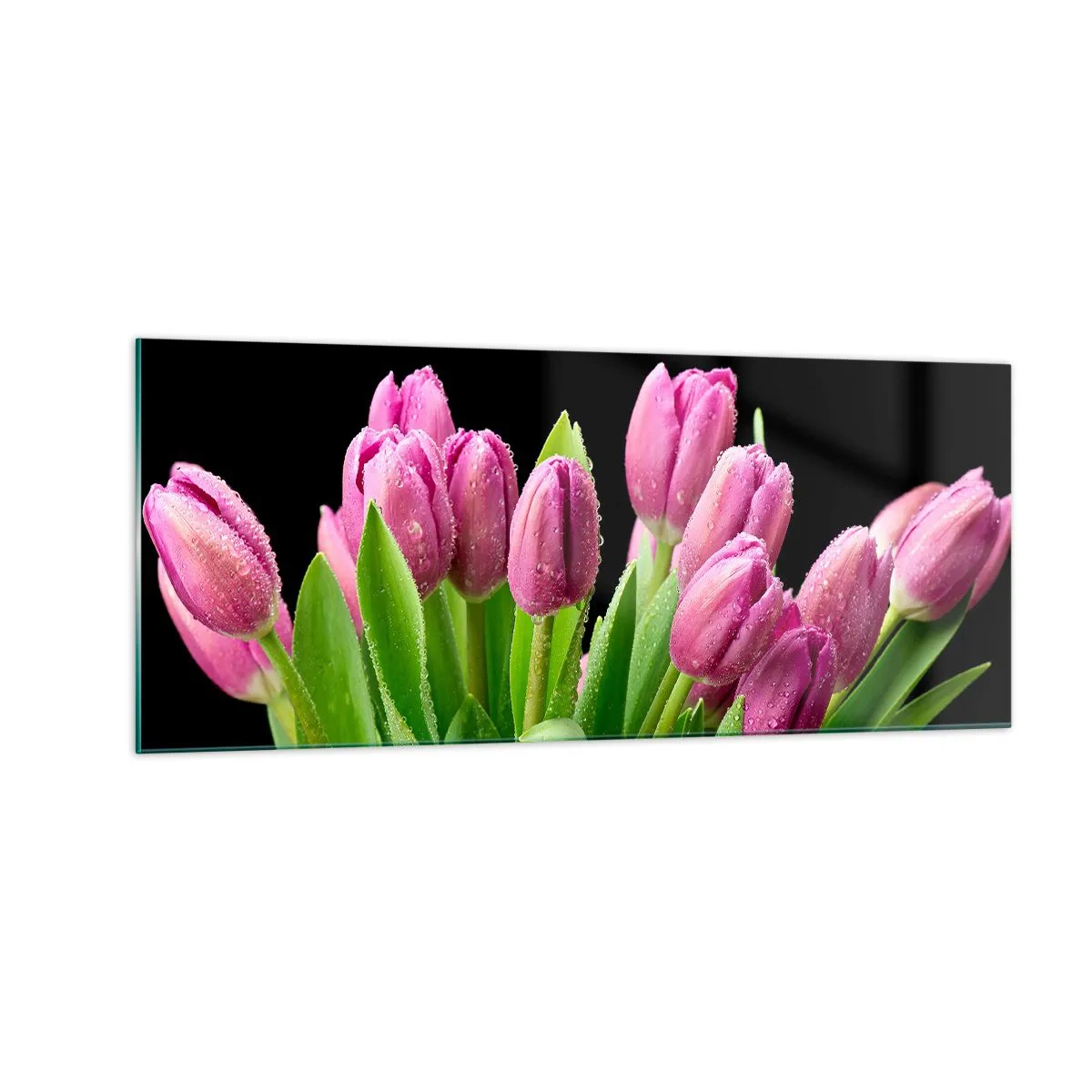 Quadro em vidro - Alegria lilás da primavera - 100x40 cm
