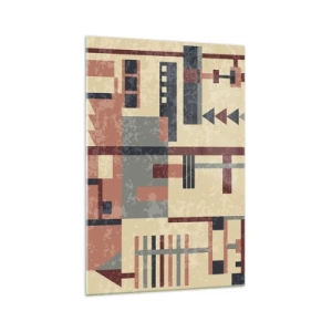 Quadro em vidro - Combinação de verticais e horizontais - 70x100 cm