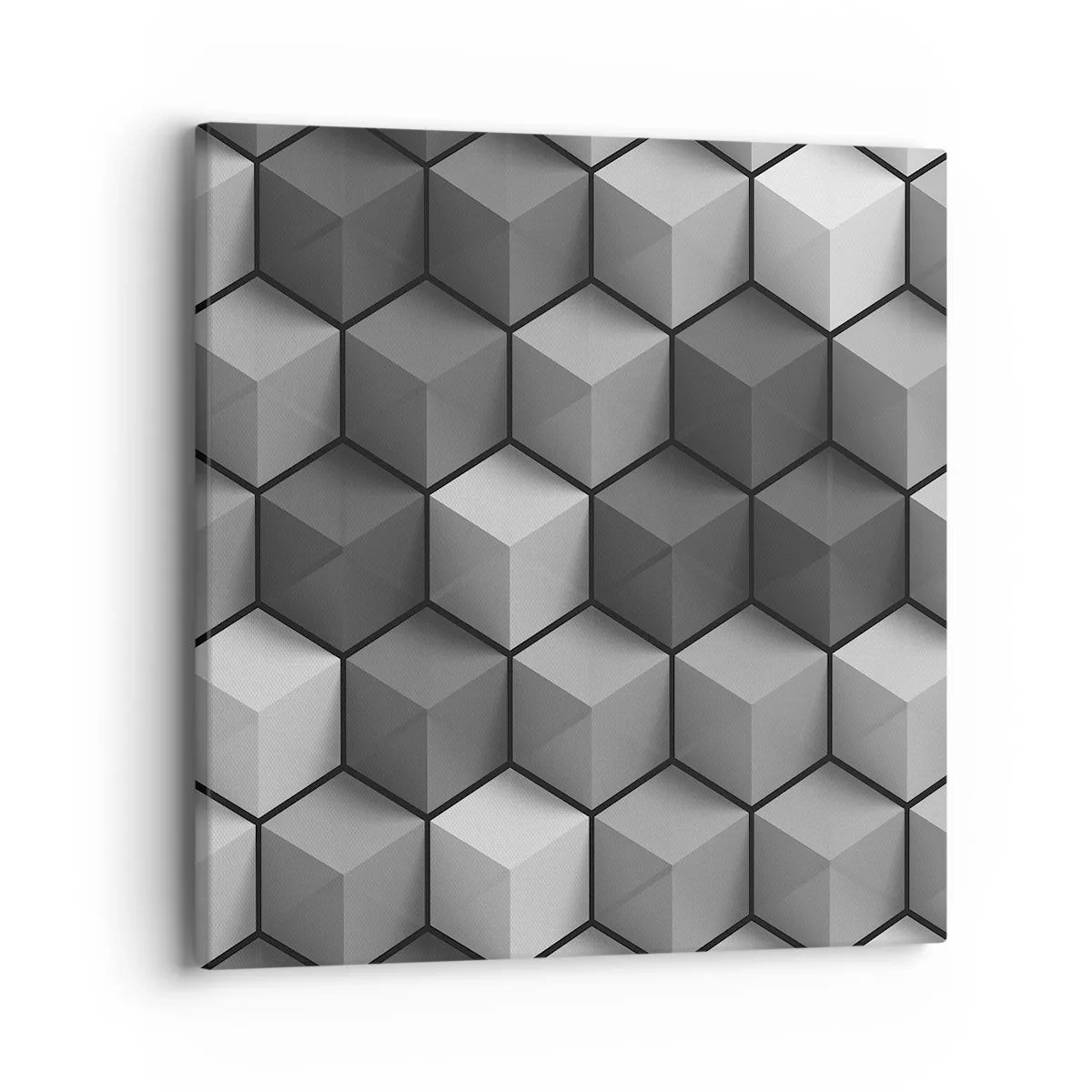 Quadro em tela - Quebra-cabeça cubista - 40x40 cm