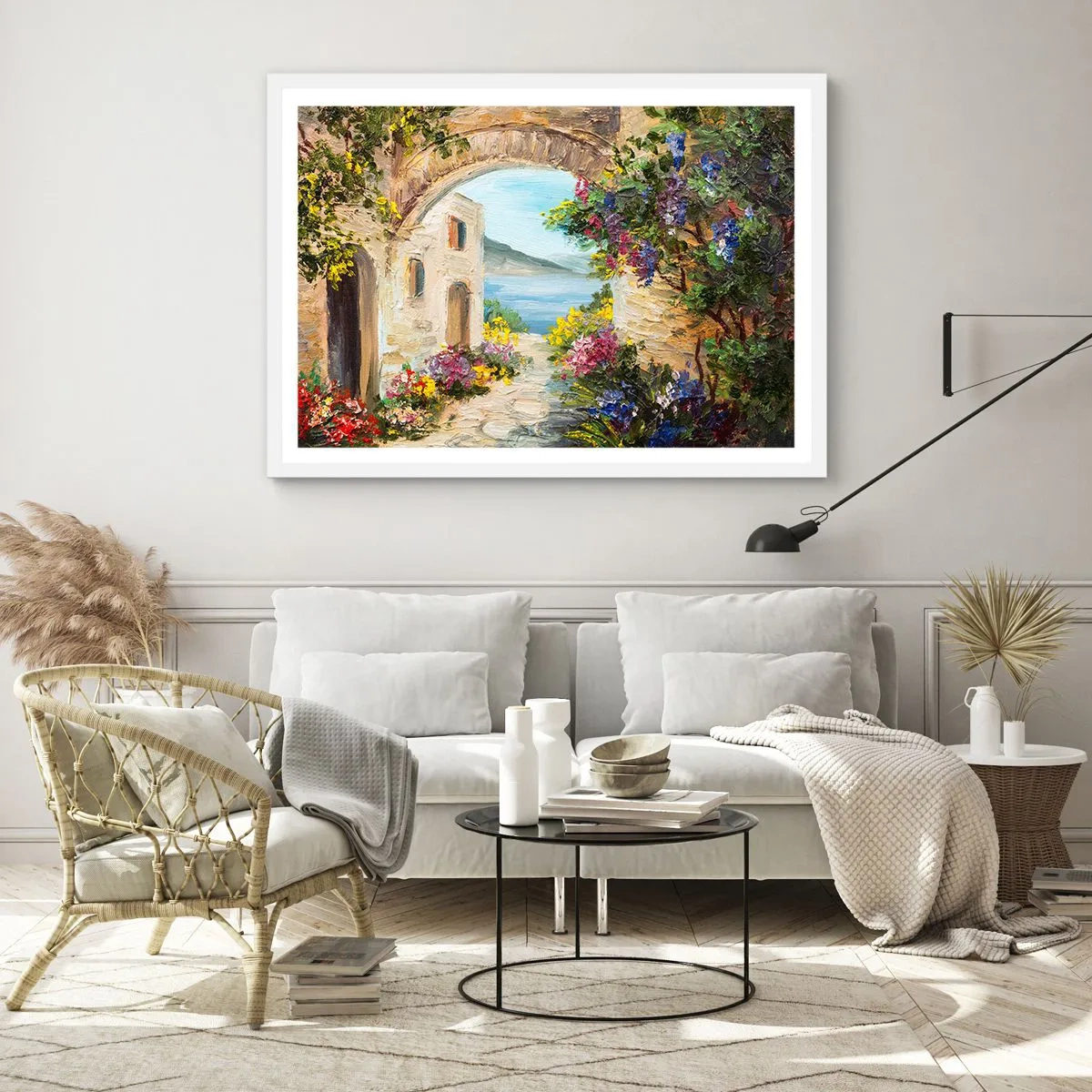Pôster em moldura branca - O encanto da província costeira - 100x70 cm