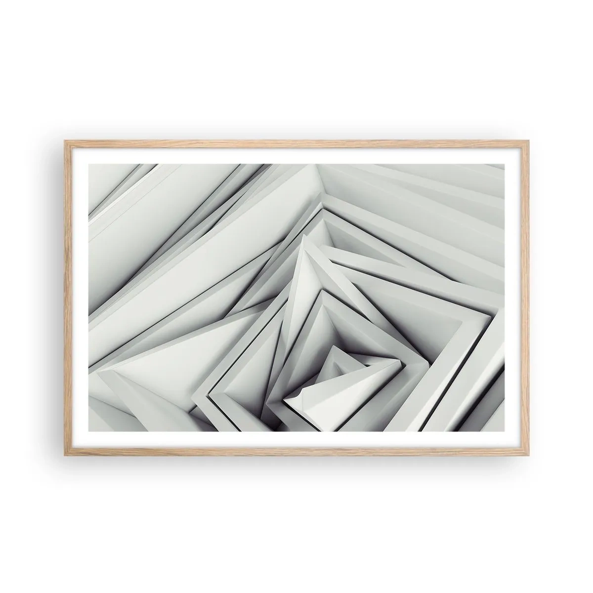 Pôster com moldura de carvalho claro - Cantos vivos - 91x61 cm