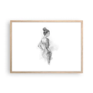 Pôster com moldura de carvalho claro - Linda como uma pintura - 70x50 cm