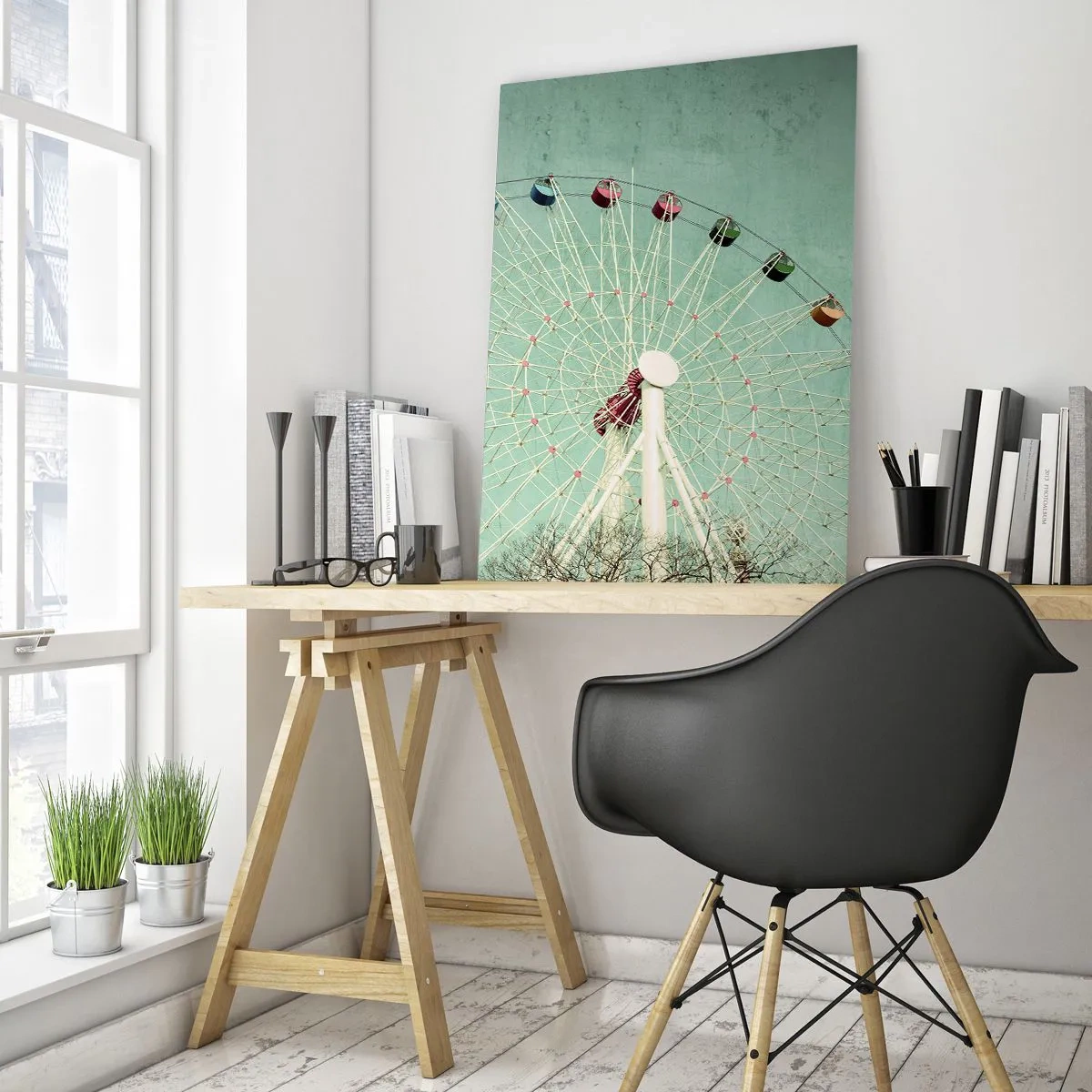 Quadro em vidro - Diverte-te - 50x70 cm