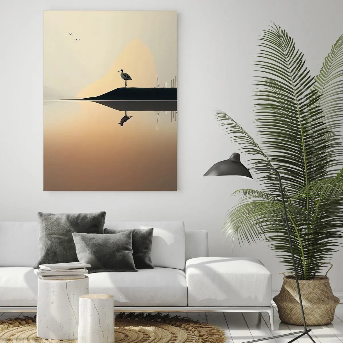 Quadro em vidro - Senhor no lago - 50x70 cm