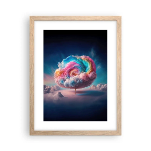Pôster com moldura de carvalho claro - O sonho de um parque de diversões - 30x40 cm