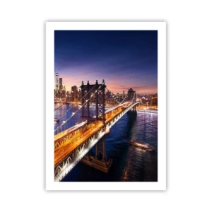 Pôster - Uma ponte luminosa para o coração da cidade - 50x70 cm
