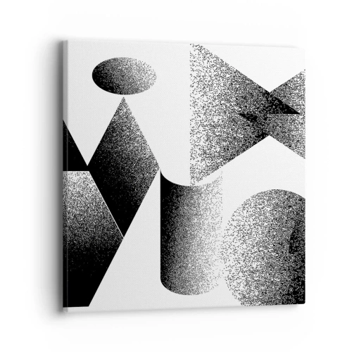 Quadro em tela - Ângulos e ovais - 40x40 cm