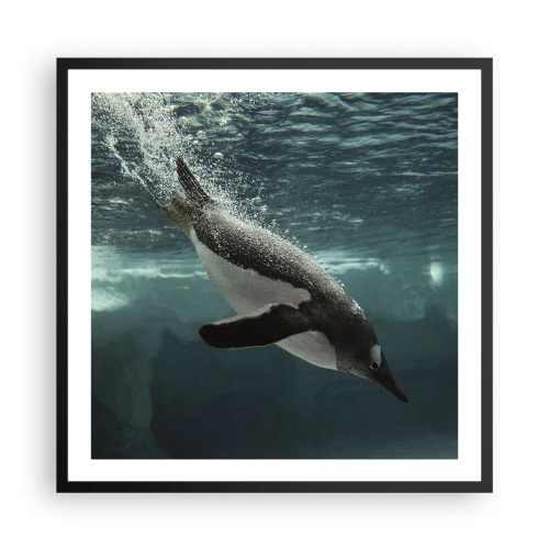 Pôster com moldura preta - Bem-vindo ao meu mundo - 60x60 cm