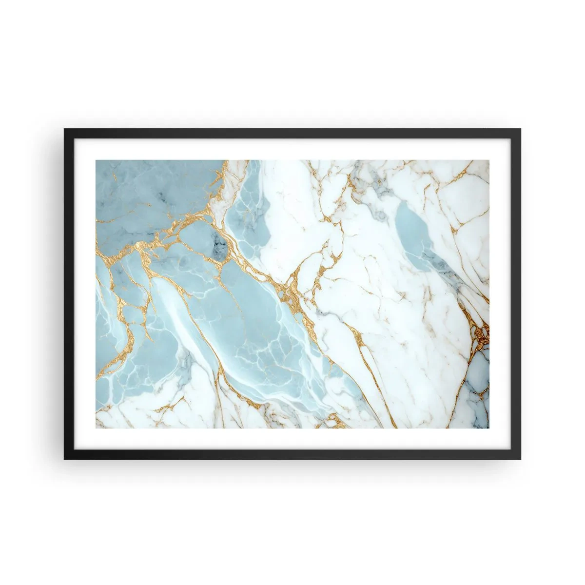 Pôster com moldura preta - Riqueza de pedra - 70x50 cm