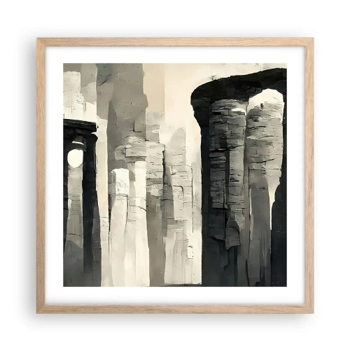 Pôster com moldura de carvalho claro - A majestade da antiguidade - 50x50 cm