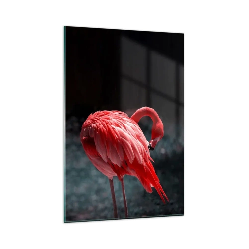 Quadro em vidro - Poema carmesim da natureza - 80x120 cm