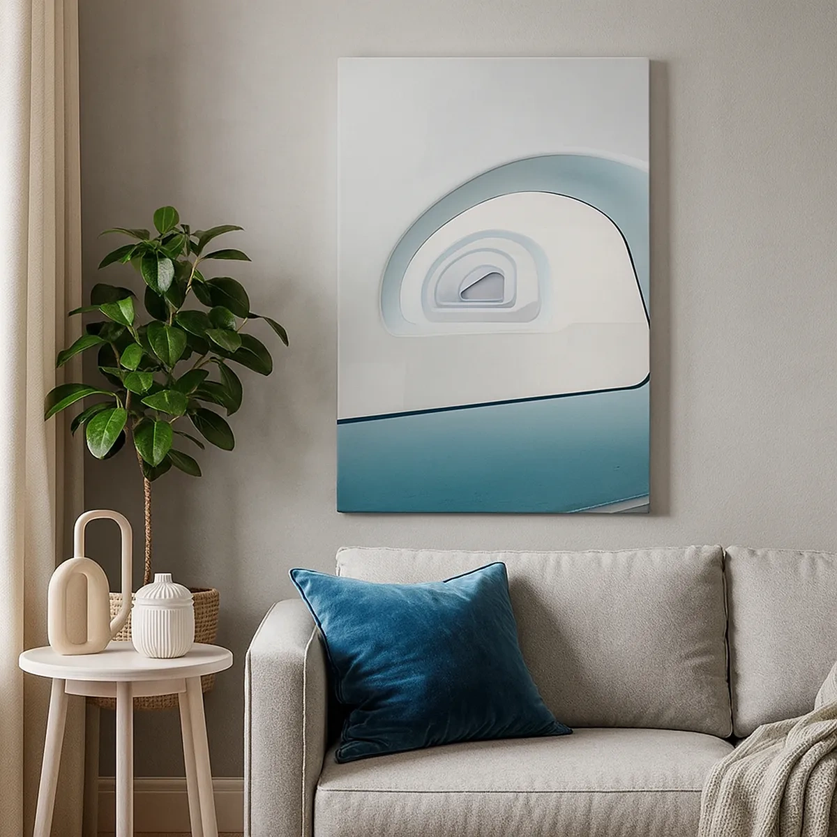 Quadro em tela - Para o fundo do azul - 50x70 cm