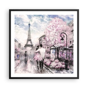 Pôster com moldura preta - Como for se apaixonar, somente em... - 60x60 cm