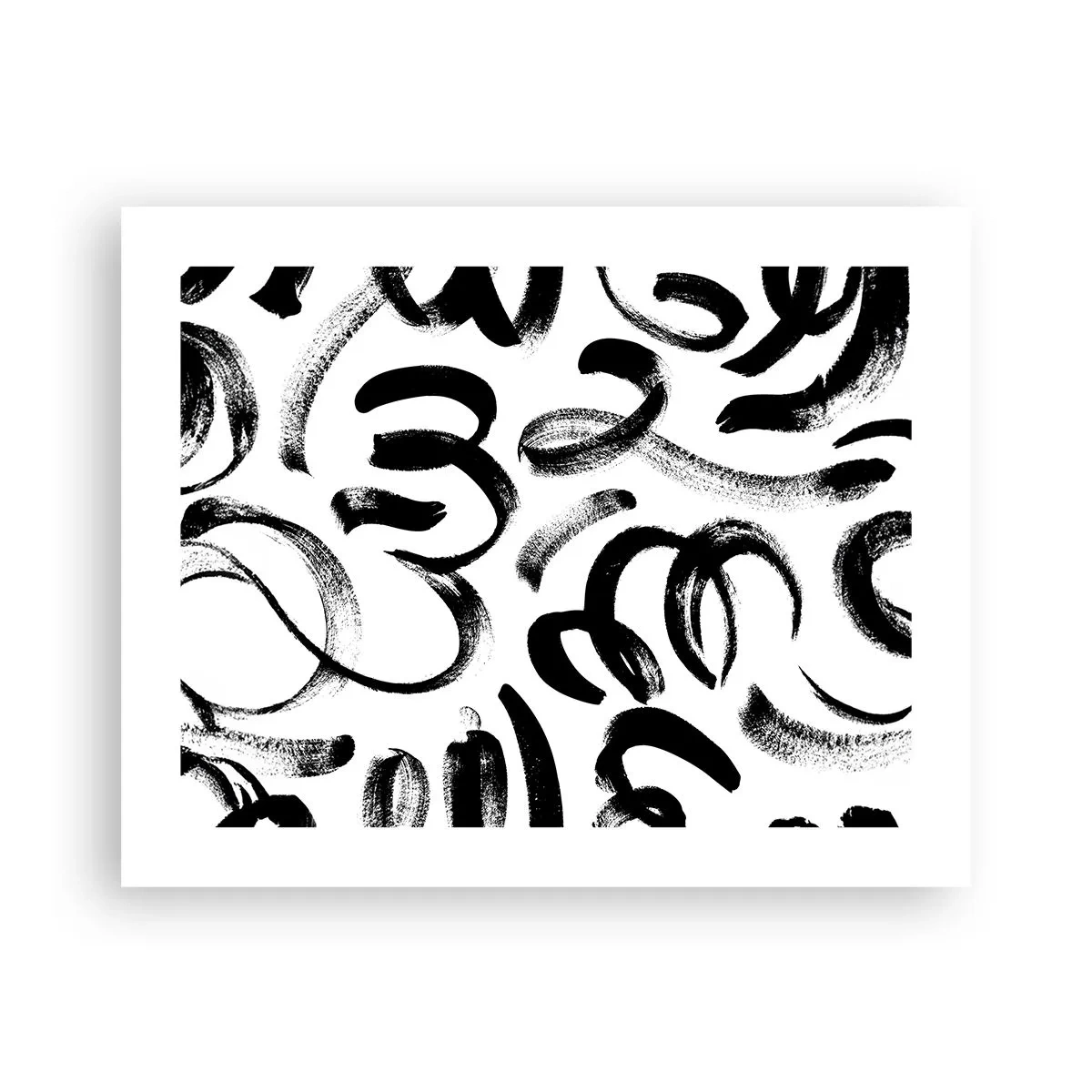 Pôster - Preto sobre branco - 50x40 cm