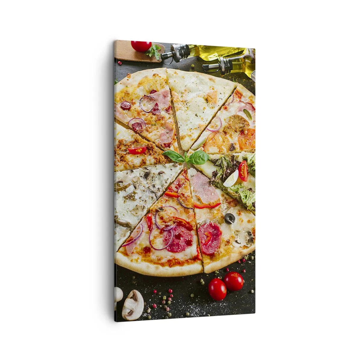 Quadro em tela - Gama de sabores - 45x80 cm