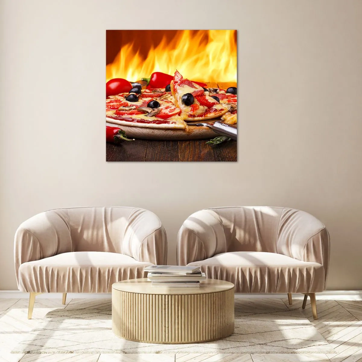 Quadro em vidro - From Italy with love - 30x30 cm