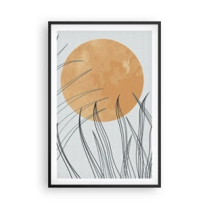 Pôster com moldura preta - Sempre em direção ao sol - 61x91 cm