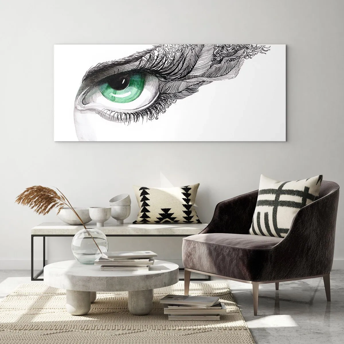 Quadro em vidro - Bonita e pronta para atacar - 90x30 cm