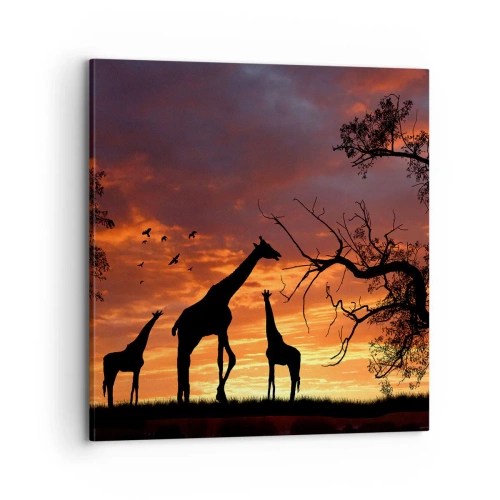 Quadro em tela - Um pequeno jantar com seus entes queridos - 70x70 cm