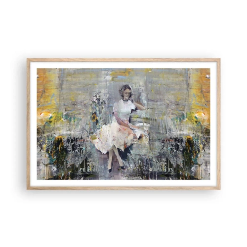 Pôster com moldura de carvalho claro - Clássica e moderna - 91x61 cm