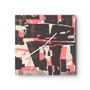 Relógio de parede - Relógio em vidro - Todo esse barulho - 30x30 cm