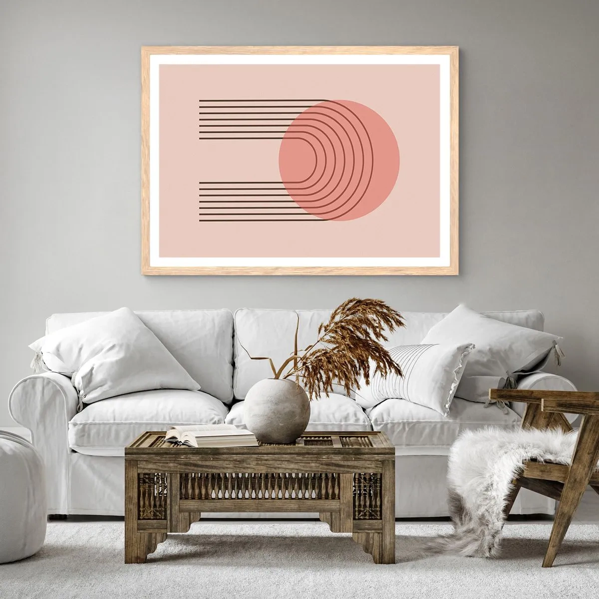 Pôster com moldura de carvalho claro - Atração irresistível - 100x70 cm