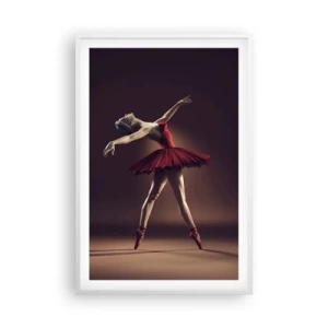 Pôster em moldura branca - Prima ballerina - 61x91 cm