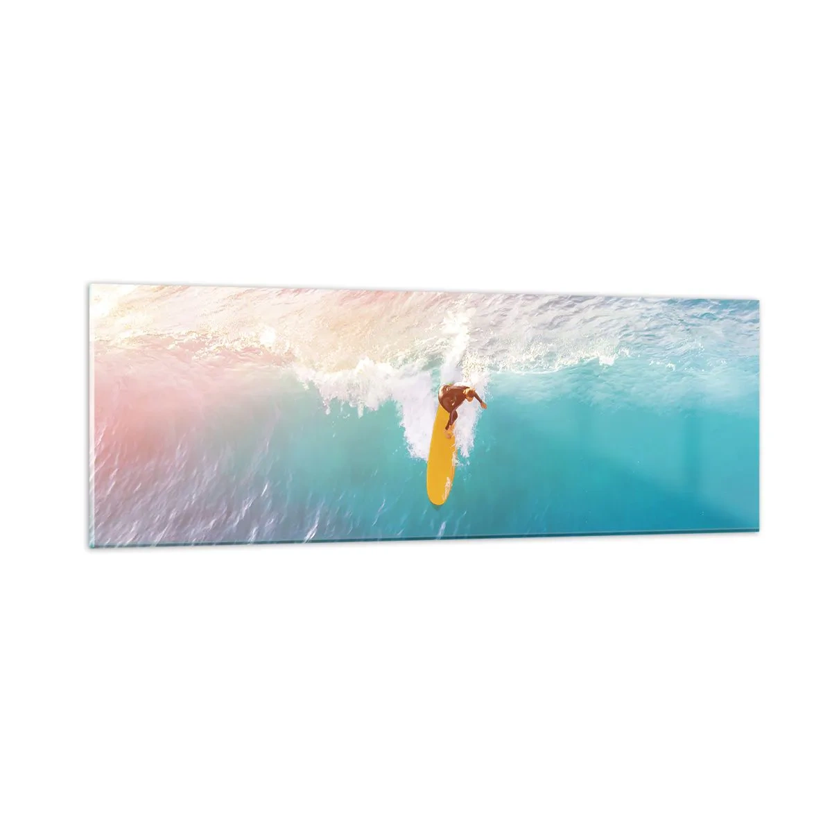 Quadro em vidro - Cavaleiro oceânico - 90x30 cm