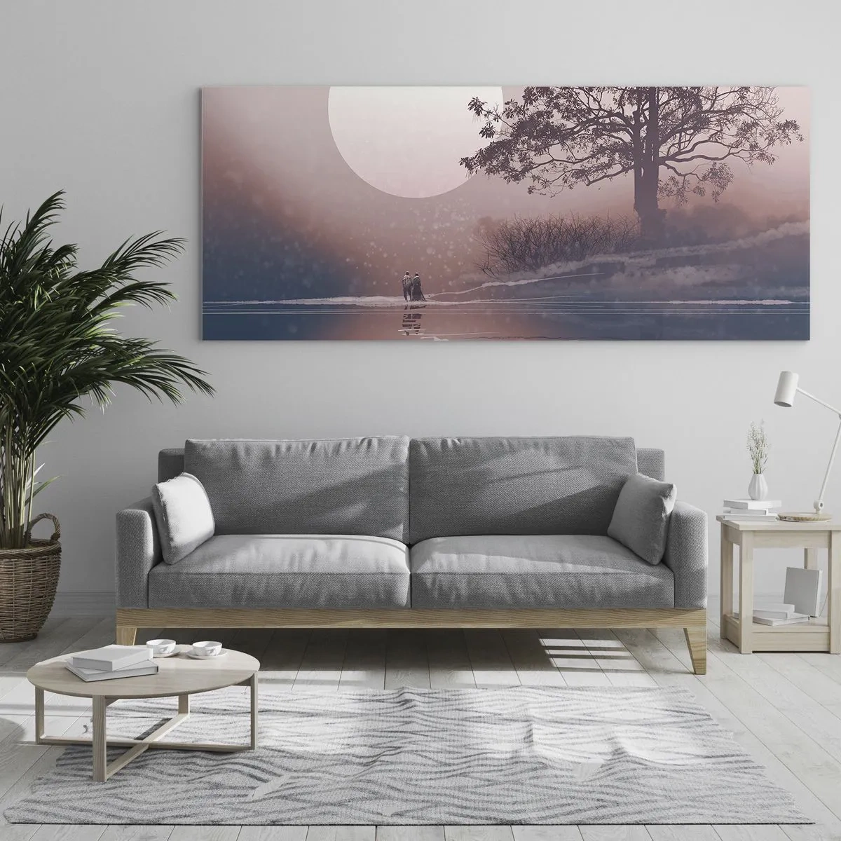 Quadro em vidro - Maravilhas da noite - 120x50 cm