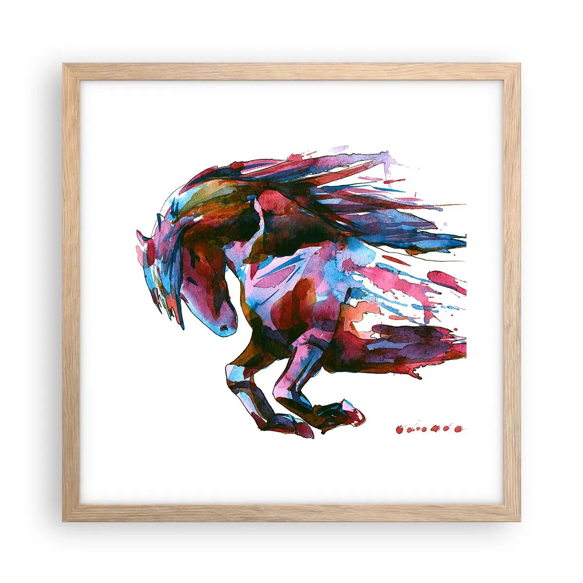 Pôster com moldura de carvalho claro - Em êxtase - 40x40 cm