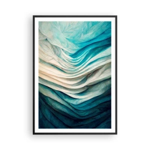 Pôster com moldura preta - Insaciabilidade azul - 70x100 cm