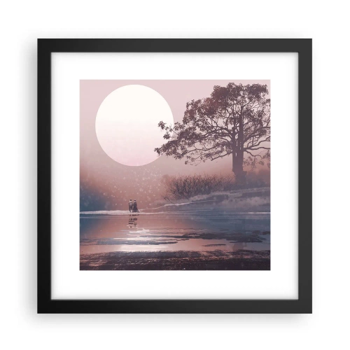 Pôster com moldura preta - Maravilhas da noite - 30x30 cm