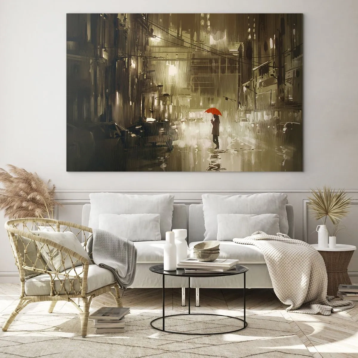 Quadro em vidro - Sozinha, mas não solitária - 120x80 cm
