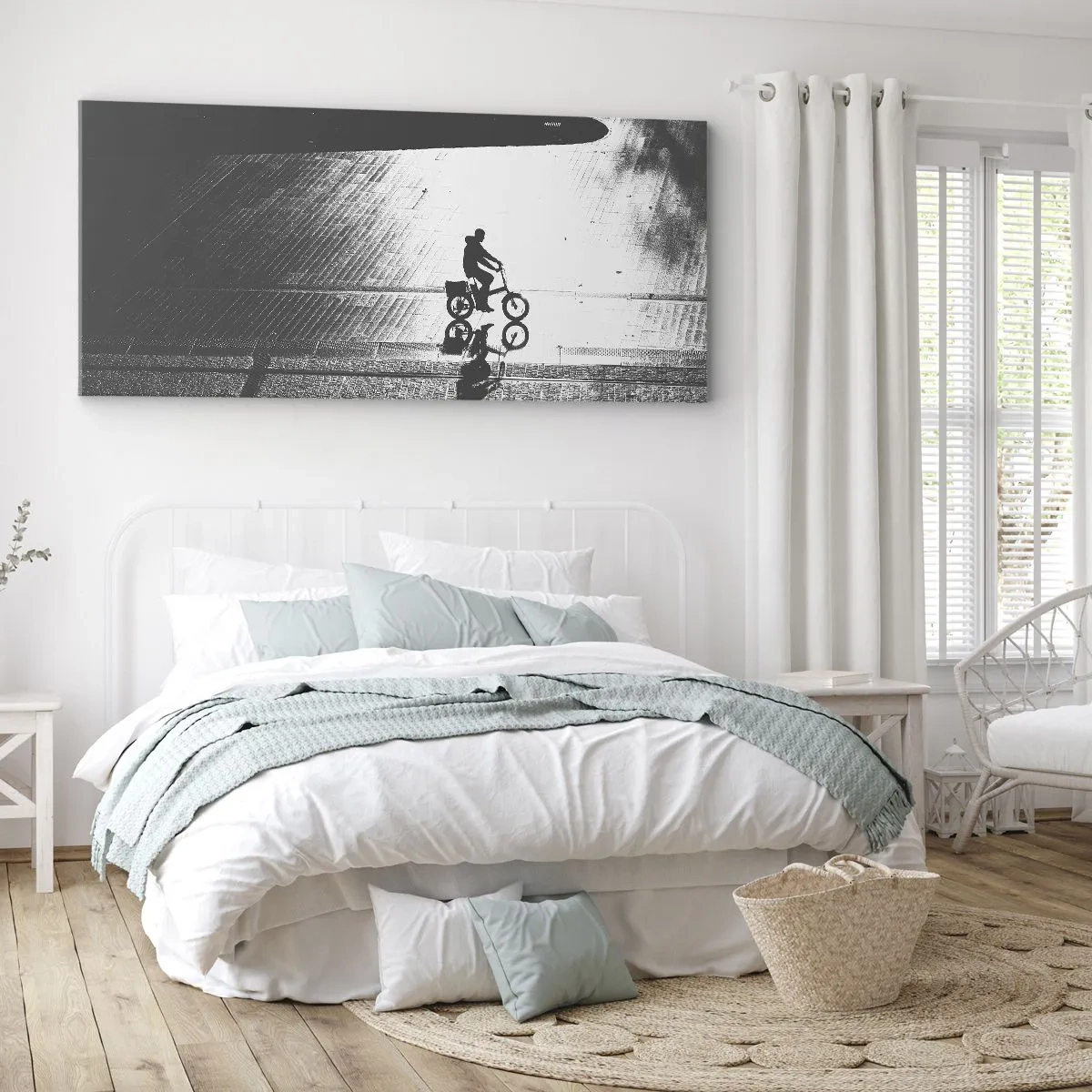 Quadro em tela - Em frente, pela cidade - 120x50 cm