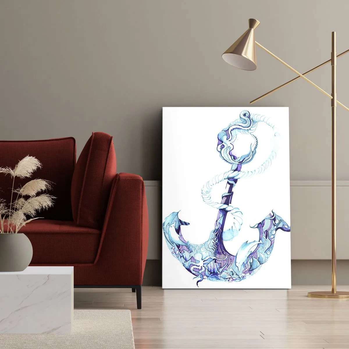 Quadro em tela - Guardião dos segredos do mar - 50x70 cm