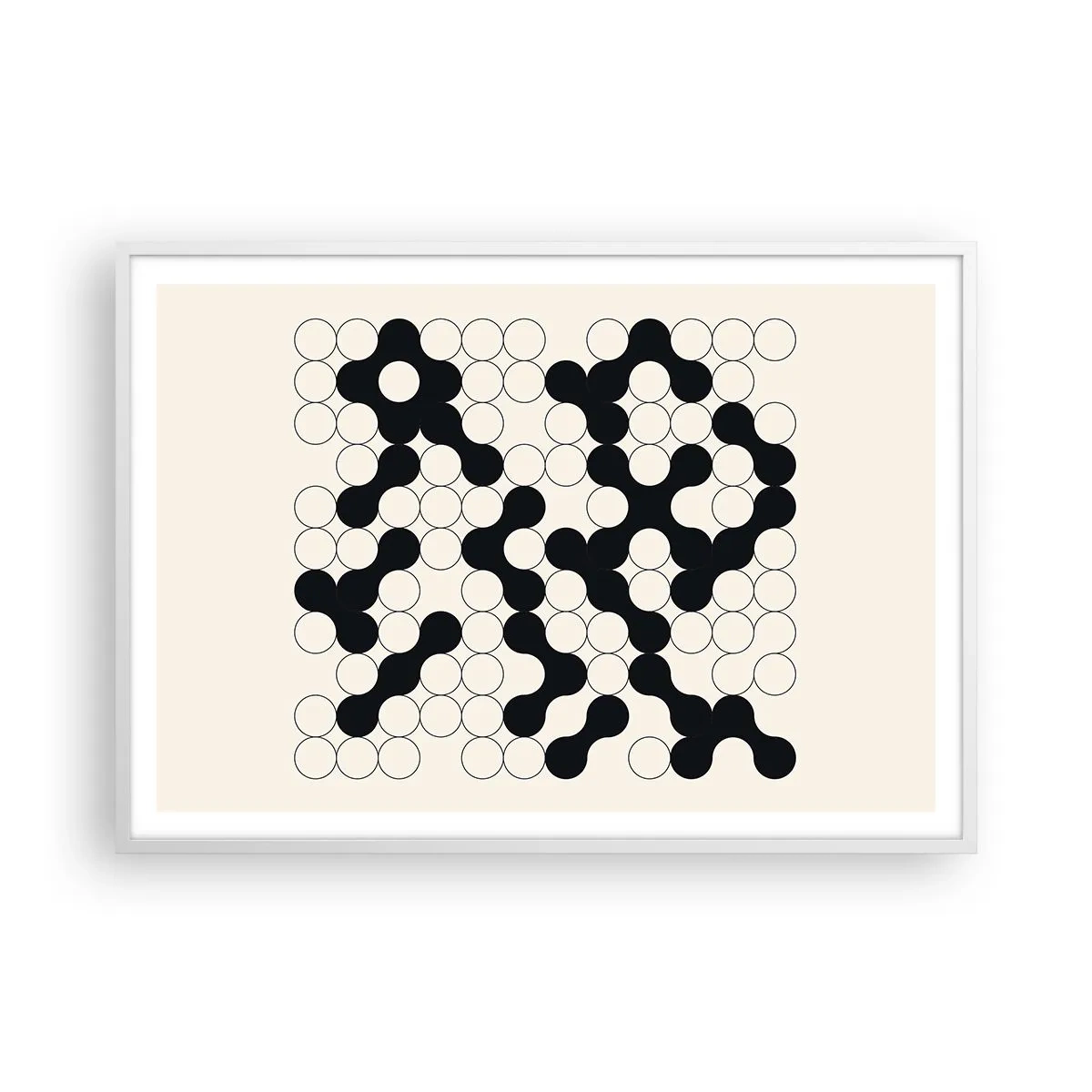 Pôster em moldura branca - Jogo chinês – variação - 100x70 cm