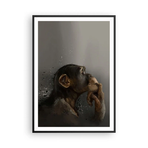 Pôster com moldura preta - Certamente um pensador - 70x100 cm