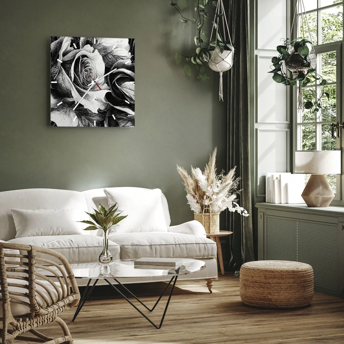 Relógio de parede - Relógio em vidro - Sempre uma rainha - 30x30 cm