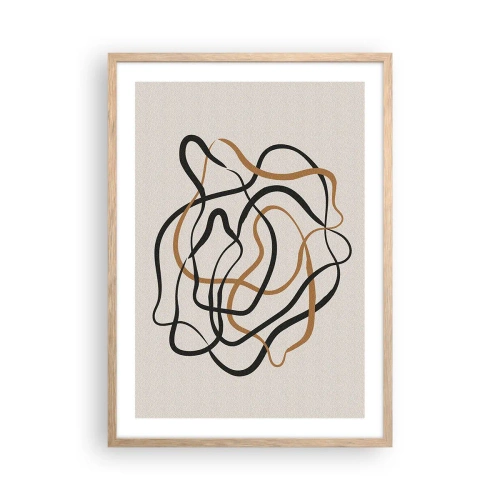 Pôster com moldura de carvalho claro - Tudo deu errado - 50x70 cm